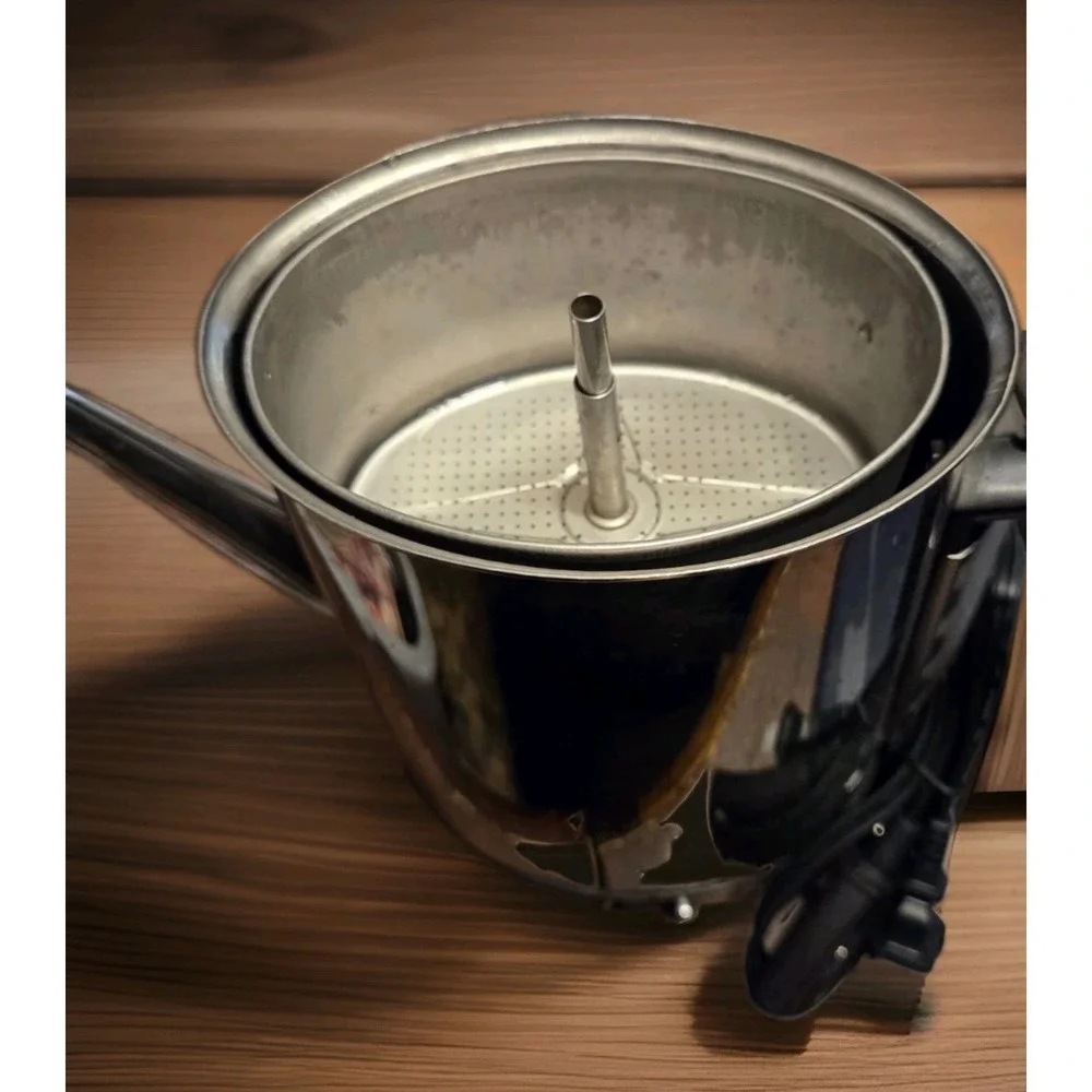 VTG General Electric Coffee Percolator 106885R Stainless Steel  Tested & Working